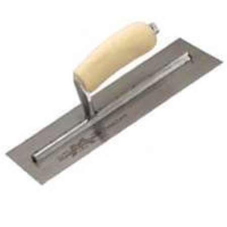 MARSHALLTOWN MXS1 Finishing Trowel, Hardened, Tempered Blade, Curved Handle, Spring Steel Blade, Gold Handle MXS1